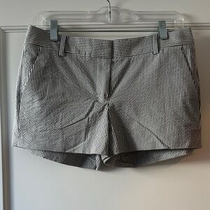 J.crew Factory blue/white Striped Cotton Blend Women’s Shorts